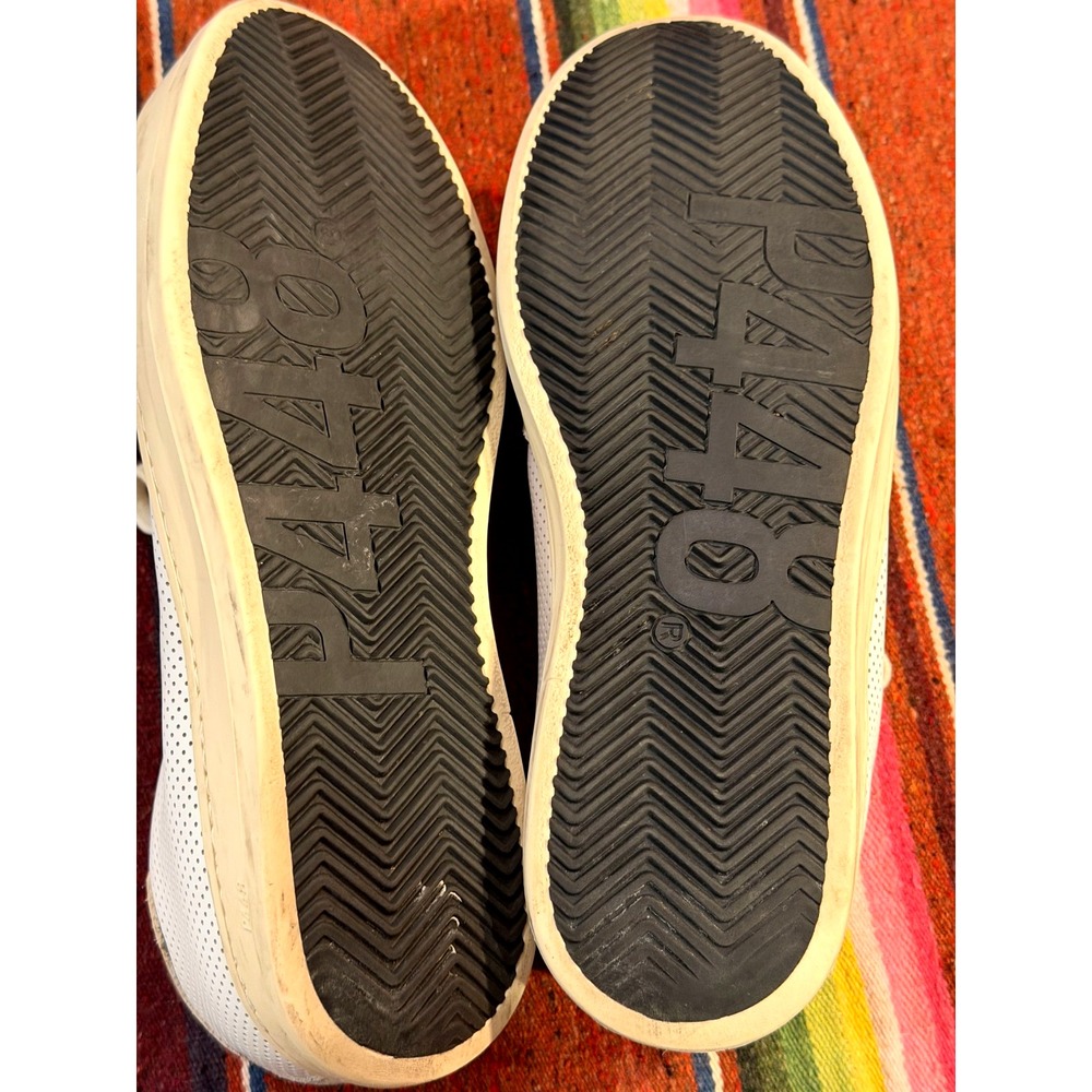 p448 Sneakers Women EU 41/US 9.5-10 White Leather Suede - Picture 9 of 10
